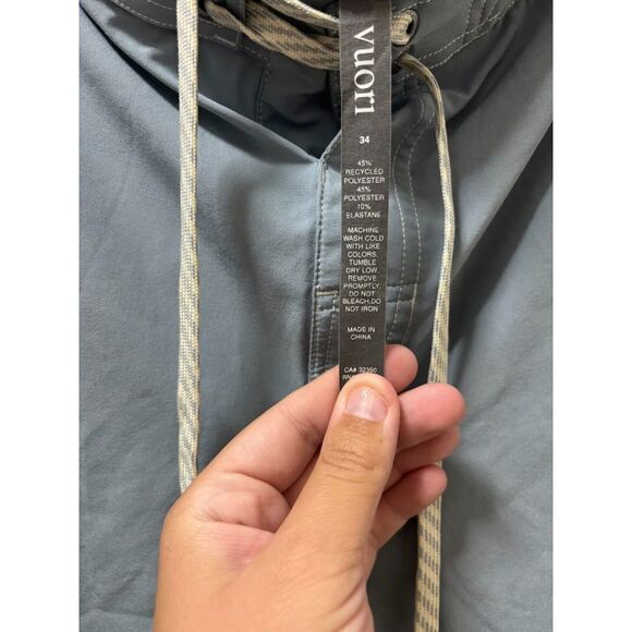 Vuori Swim Short Swimtrunks Men's Sz 34 Lightweight Blue Gray Activewear Resort - Picture 4 of 4